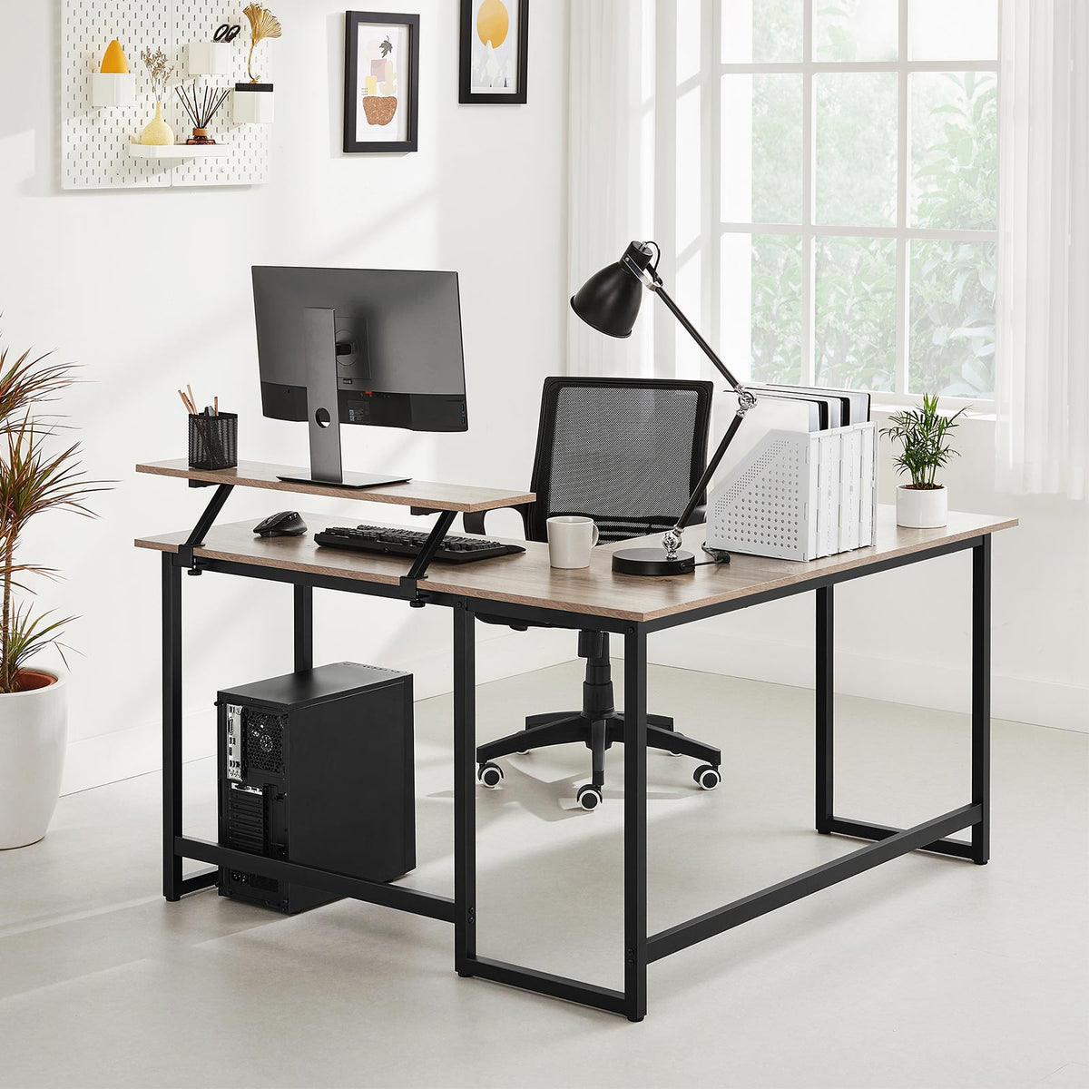 L-Shaped Corner Desk for Sale | VASAGLE Online Store