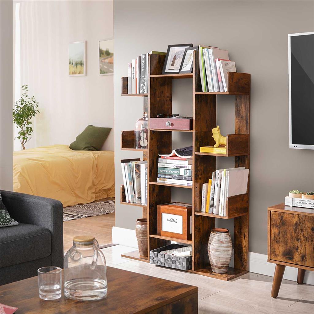 Tree-Shaped Bookcase with 13 Shelves