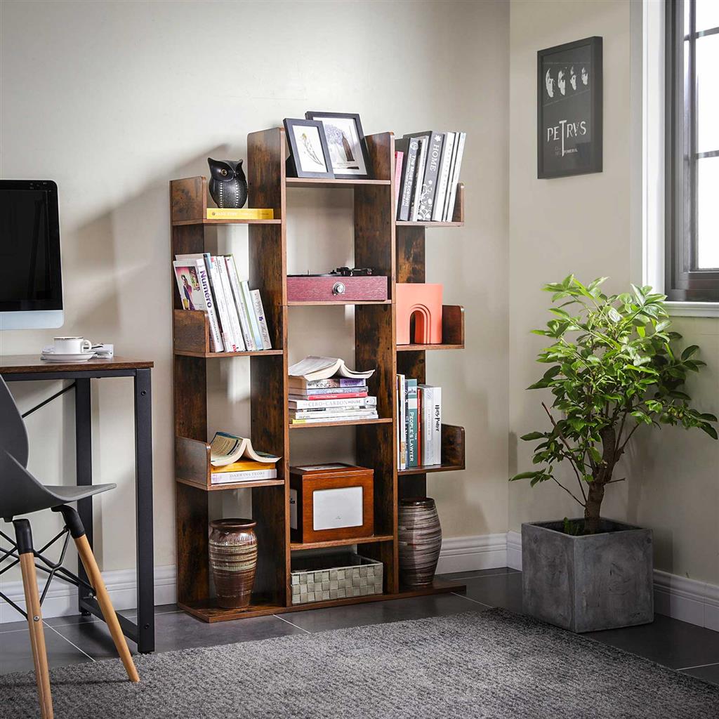 Tree-Shaped Bookcase with 13 Shelves