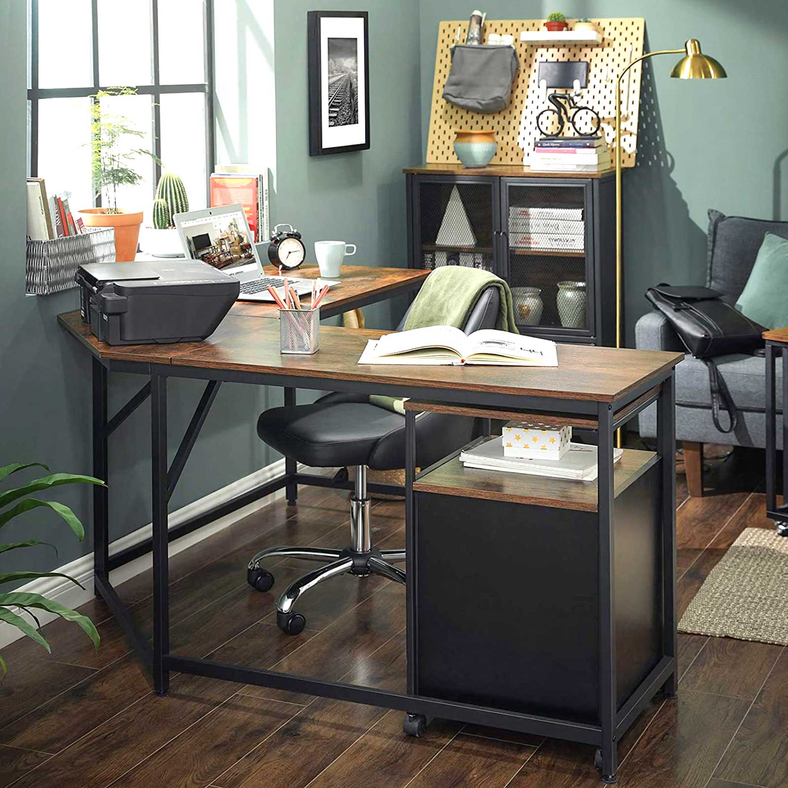 L-Shaped Home Office Computer Desk