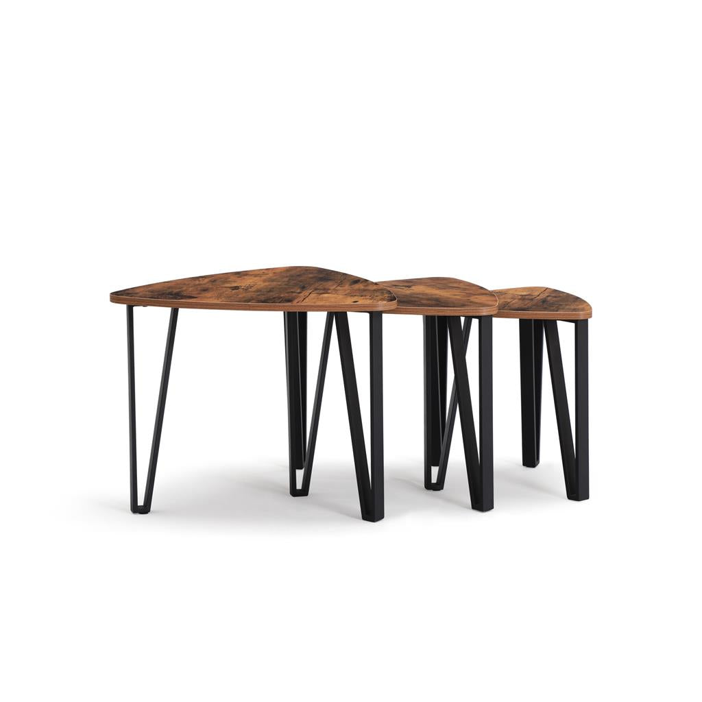 Set of 3 Industrial Nesting Coffee Table