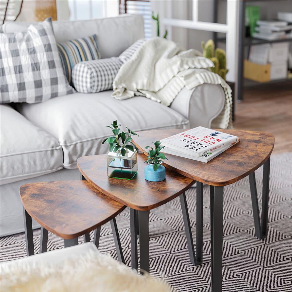 Set of 3 Industrial Nesting Coffee Table