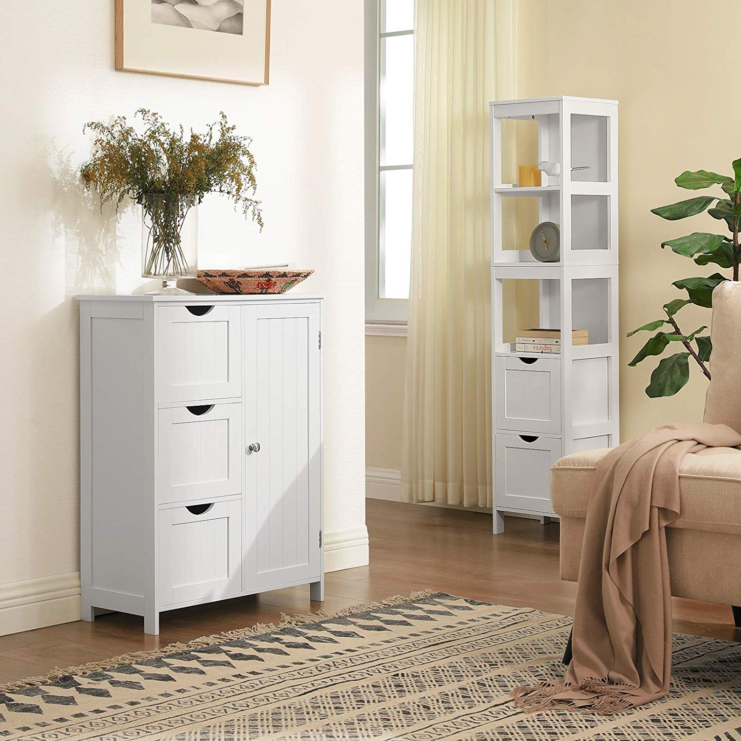 Bathroom Cabinet with 3 Large Drawers