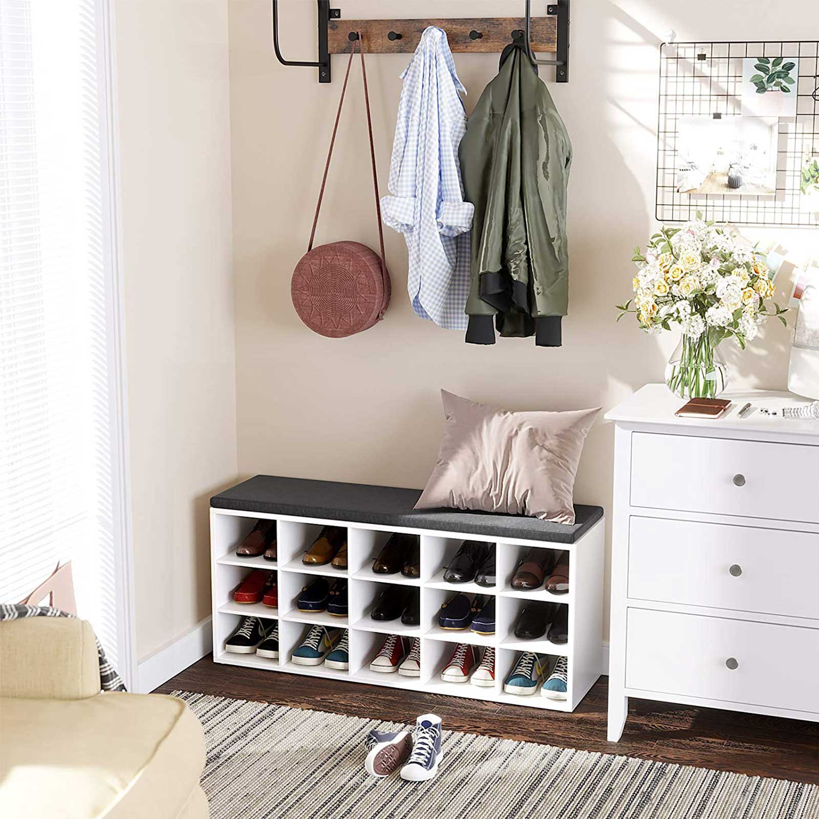 Storage Bench for Shoes with Cushion