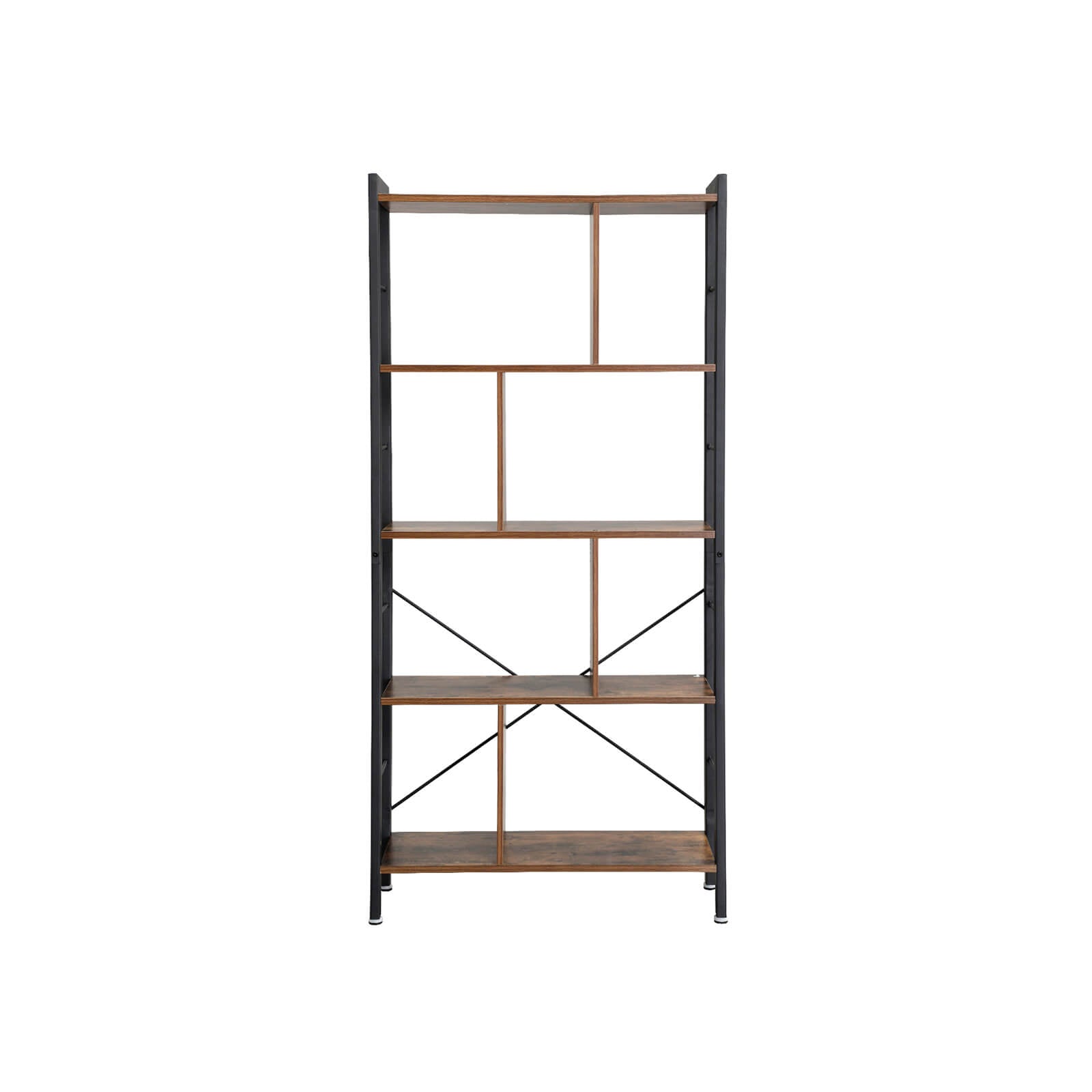 4-Tier Industrial Bookshelf