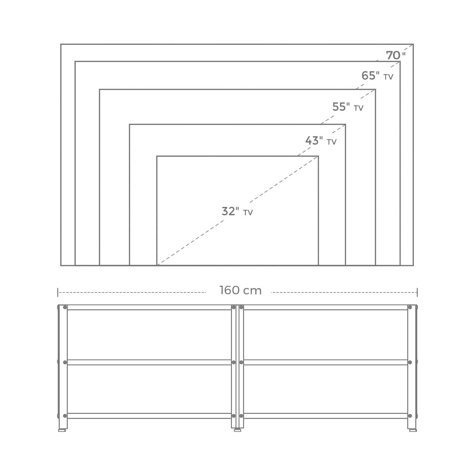 TV Stand for TV up to 70 Inches