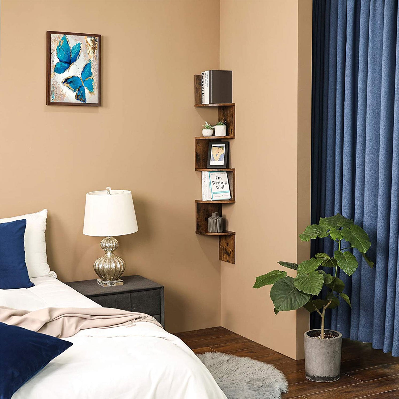 5-Tier Floating Wall Shelf