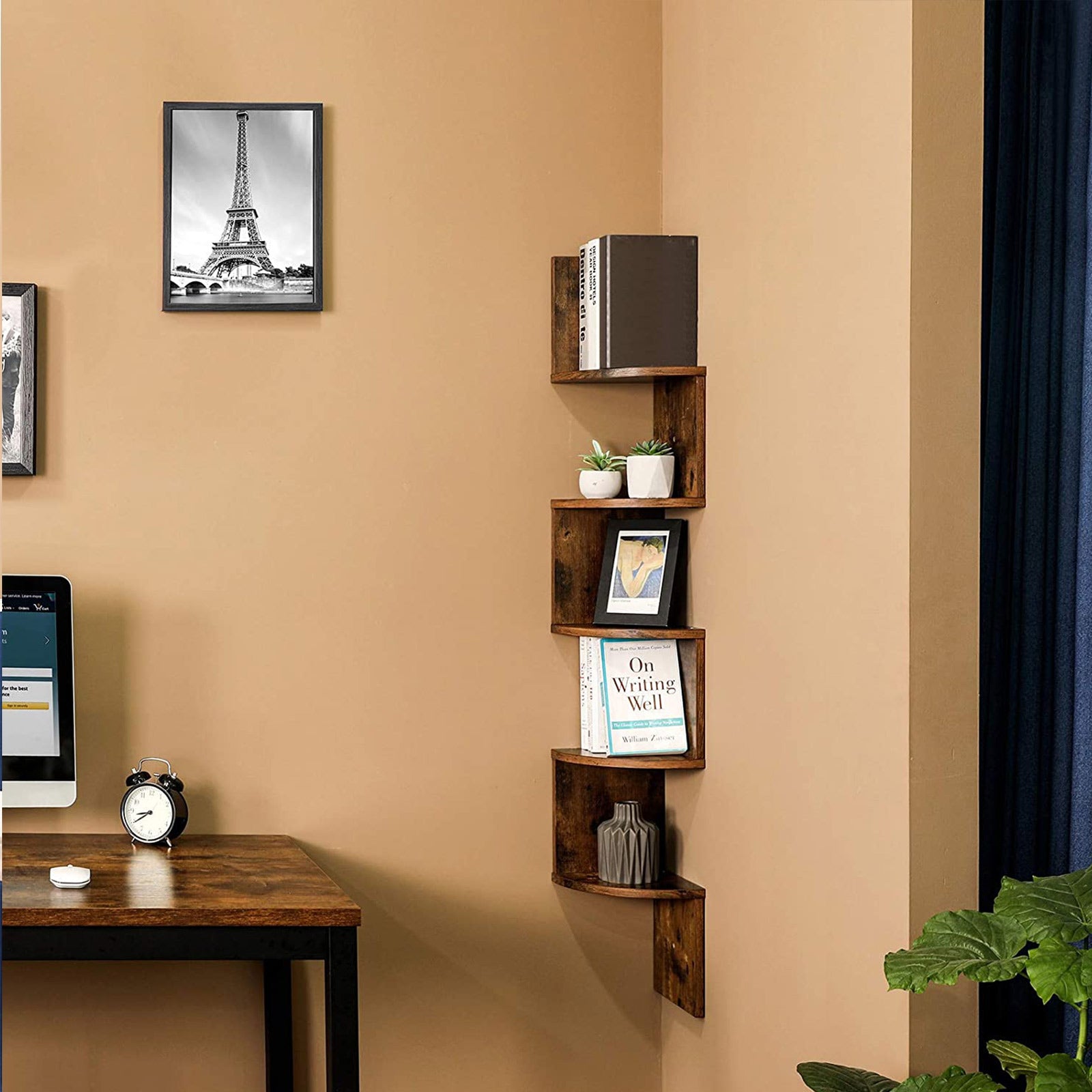 5-Tier Floating Wall Shelf