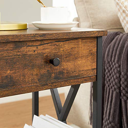 Narrow Nightstand with Drawer