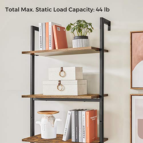 6-Tier Wall-mounted Ladder Bookshelf