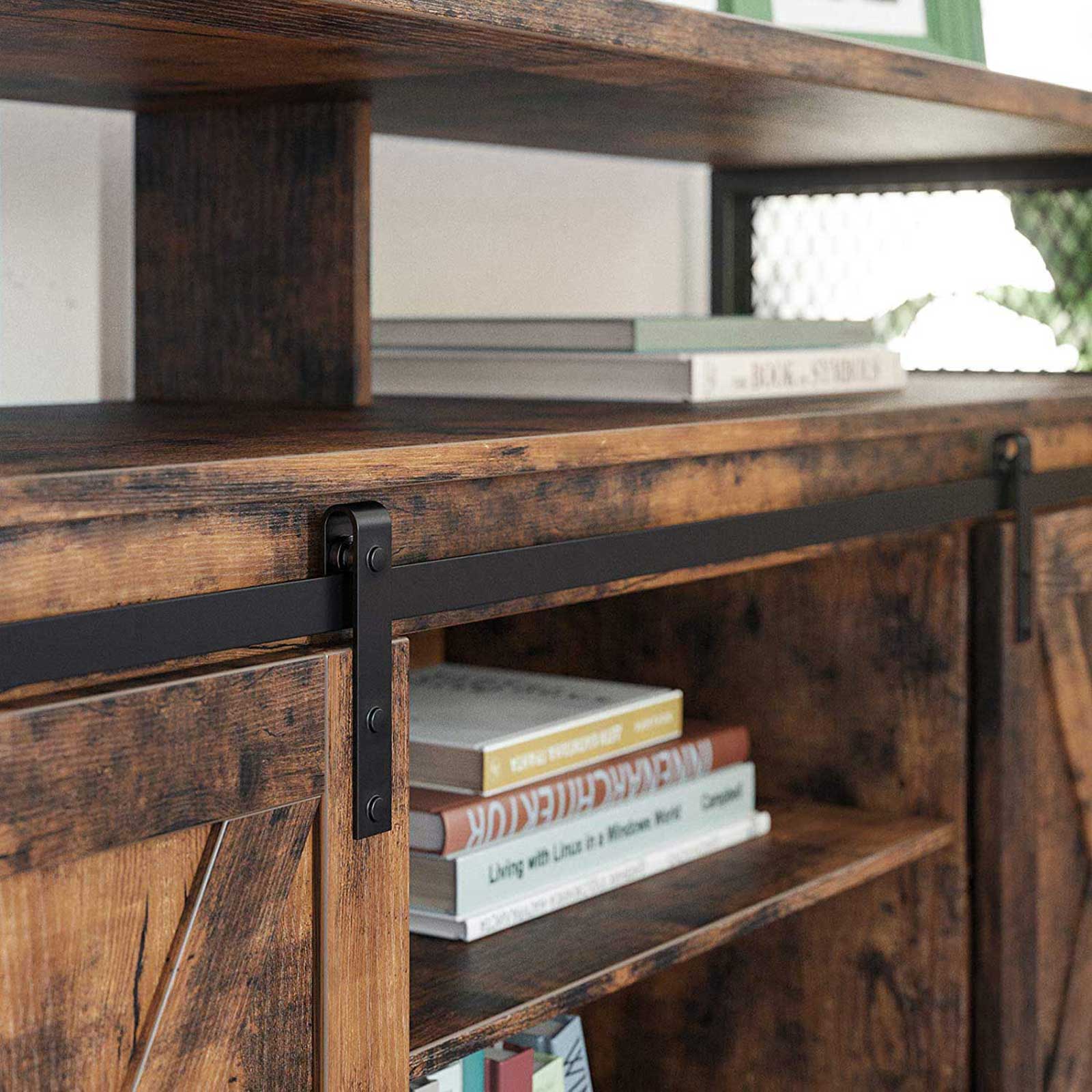 TV Cabinet with Sliding Barn Doors