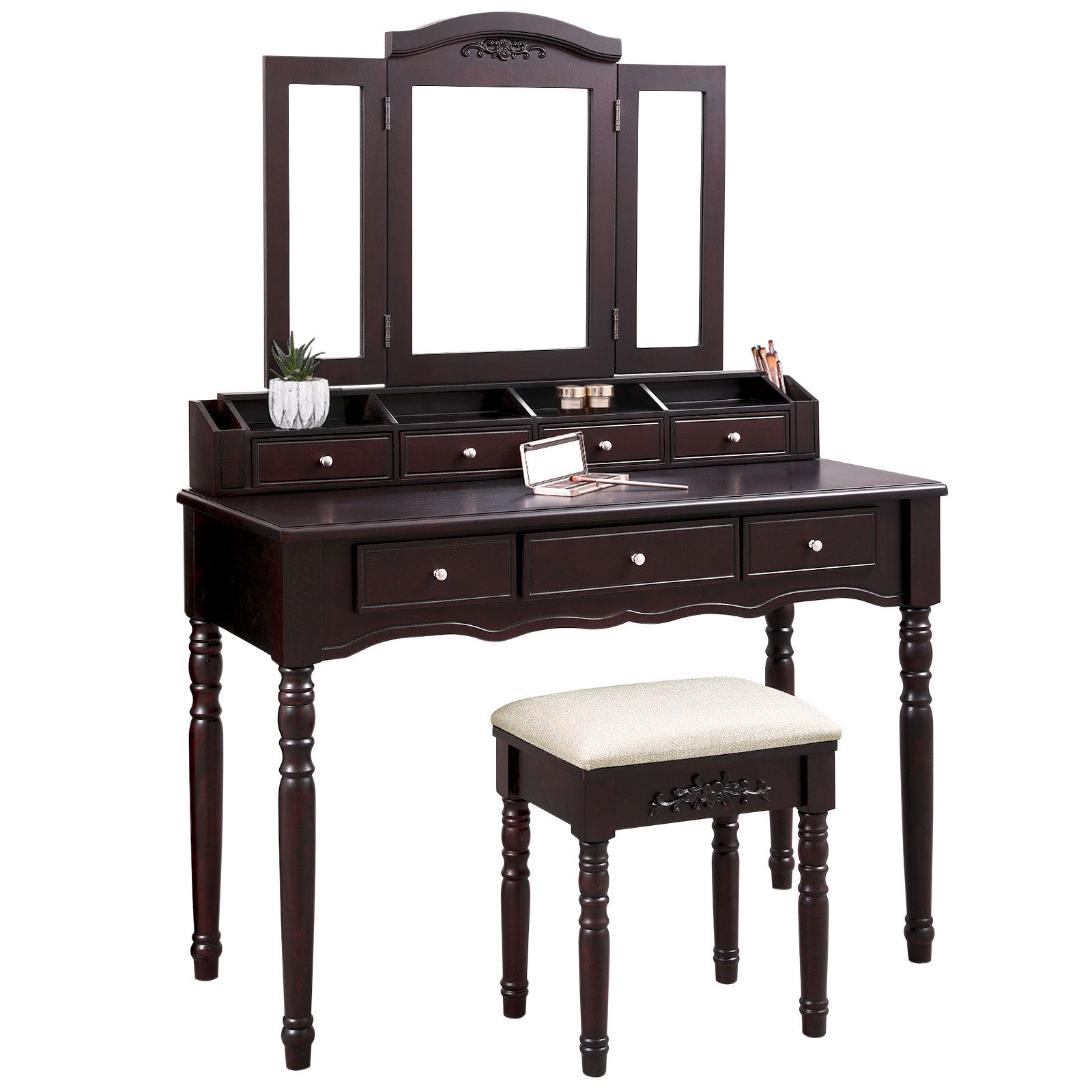 Makeup Vanity Set with 7 Drawers