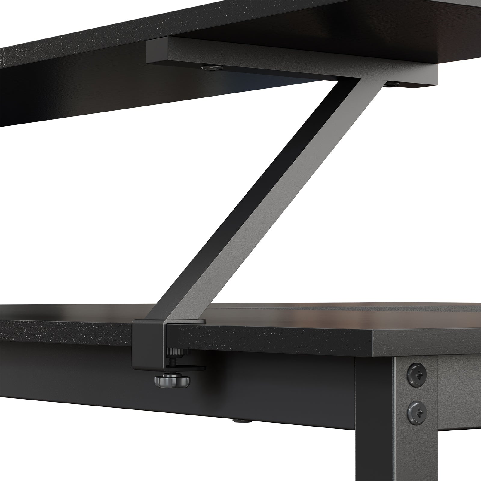 L-Shaped Corner Desk with Monitor Stand