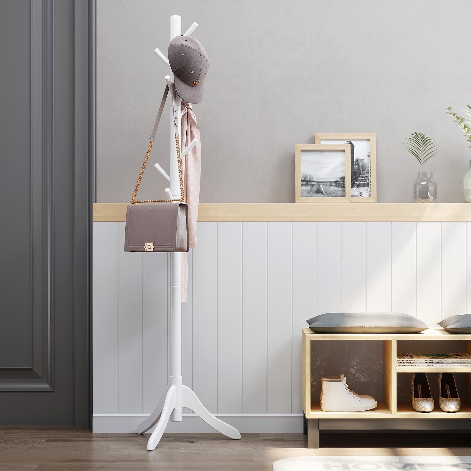 8 Hooks Coat Stand