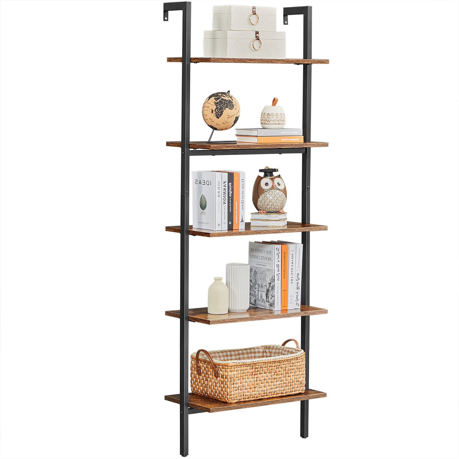 Industrial Ladder Shelf for Living Room