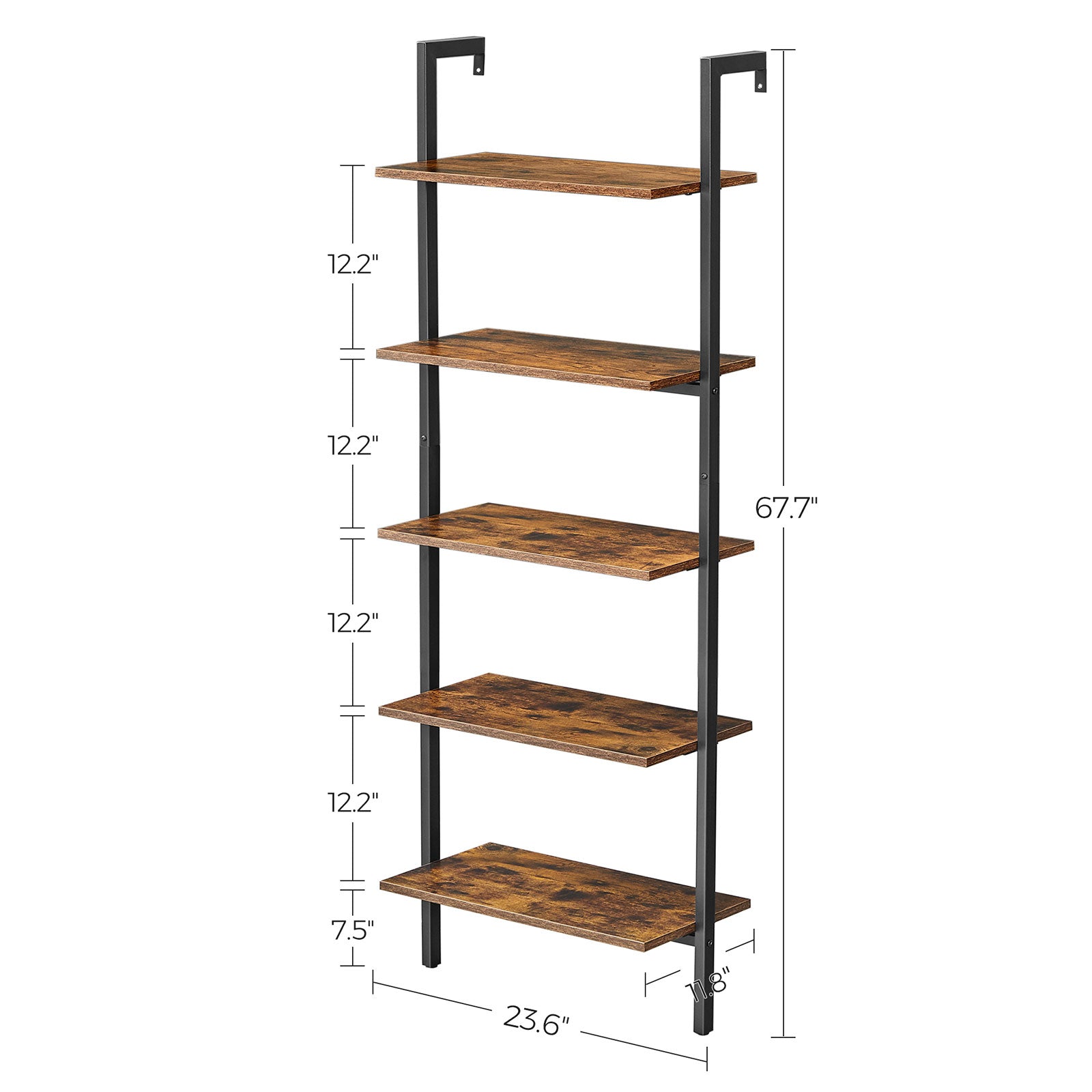 Industrial Ladder Shelf for Living Room