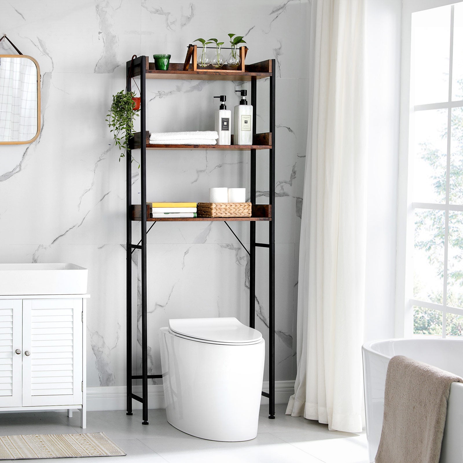 Tall Bathroom Storage Shelf