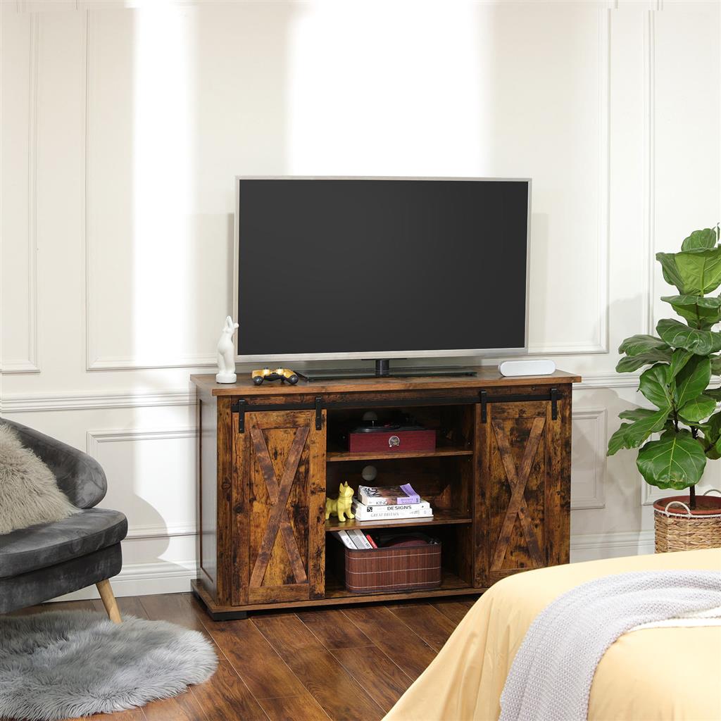 TV Stand Entertainment Center with Barn Door