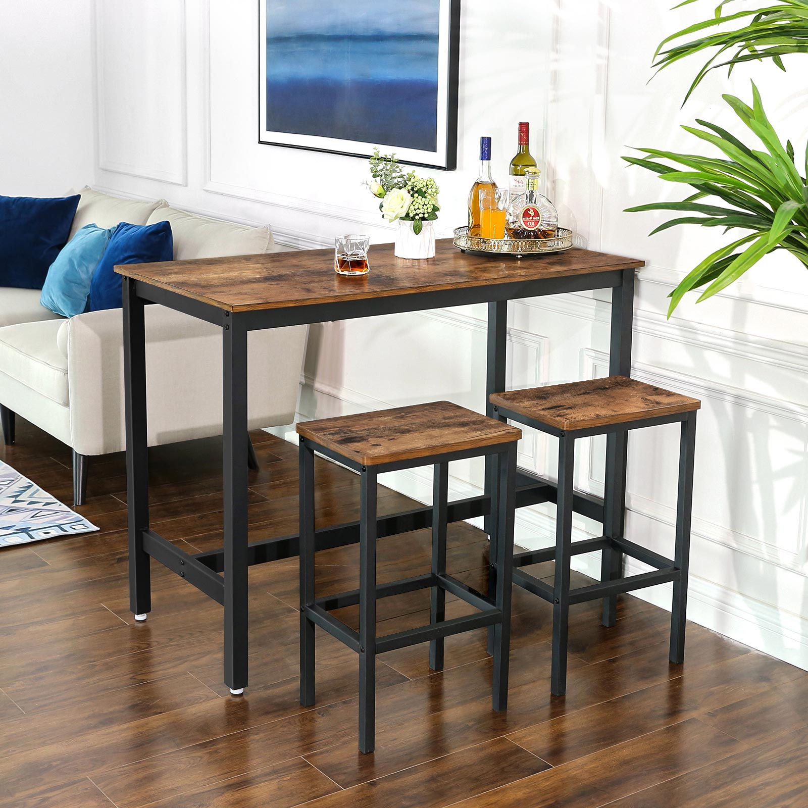 Set of 2 Kitchen Breakfast Bar Stools