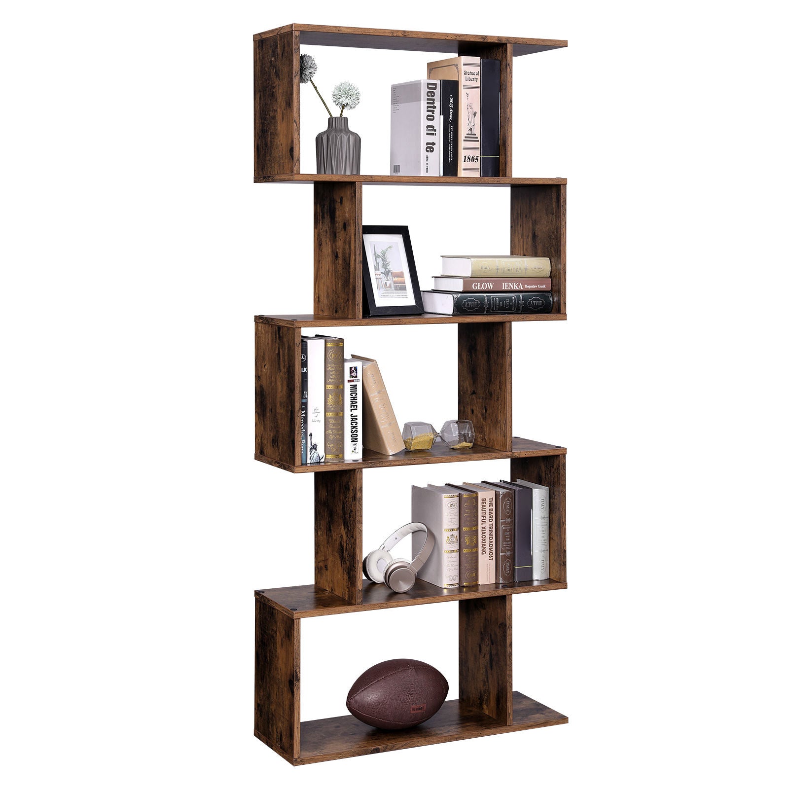 Wooden Bookcase Display Shelf