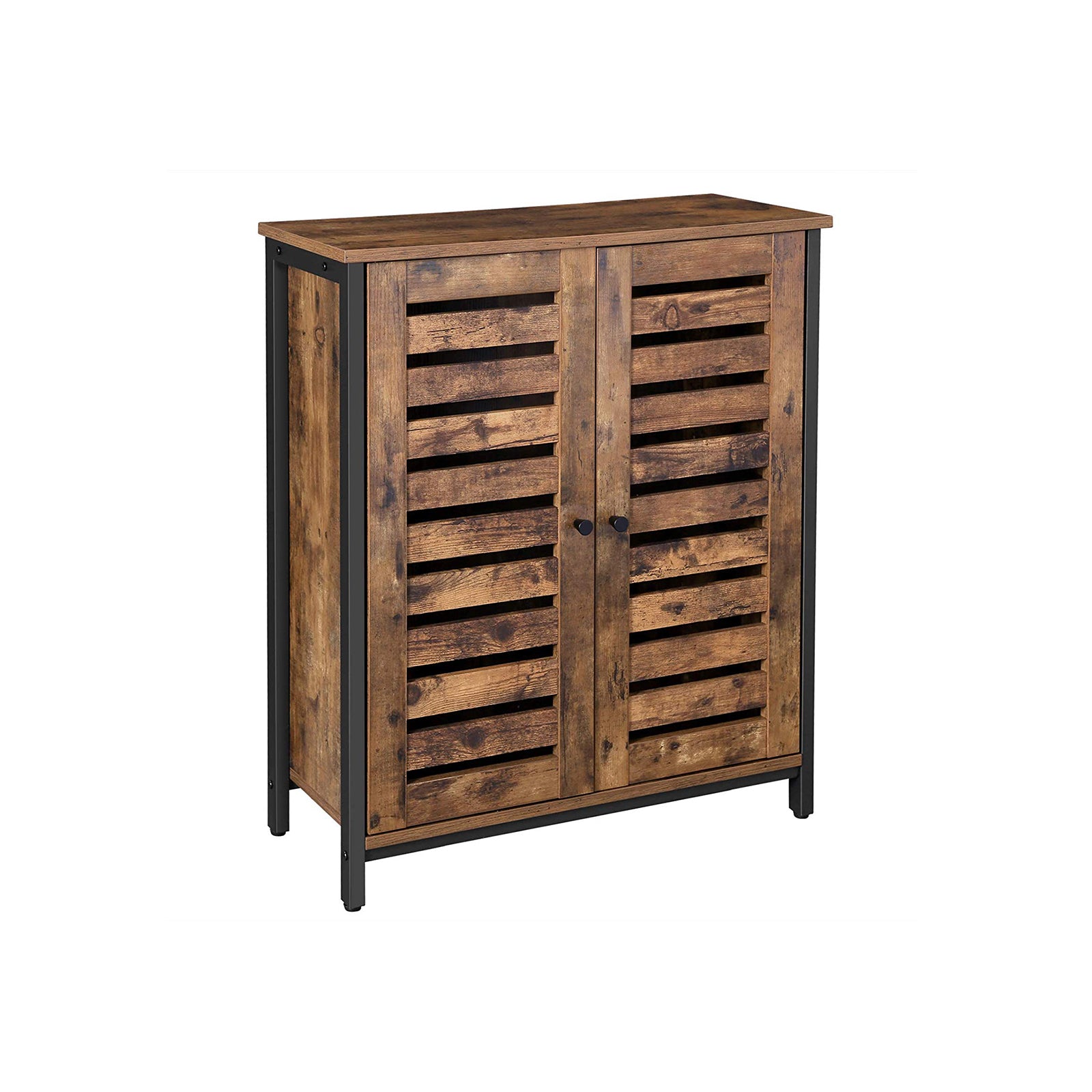 Double Louvered Doors Cabinet