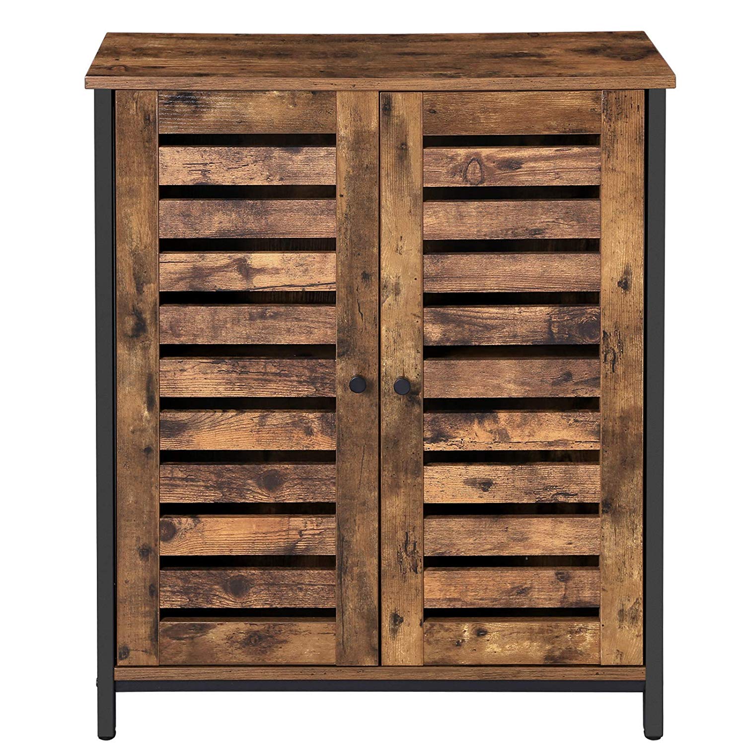 Double Louvered Doors Cabinet