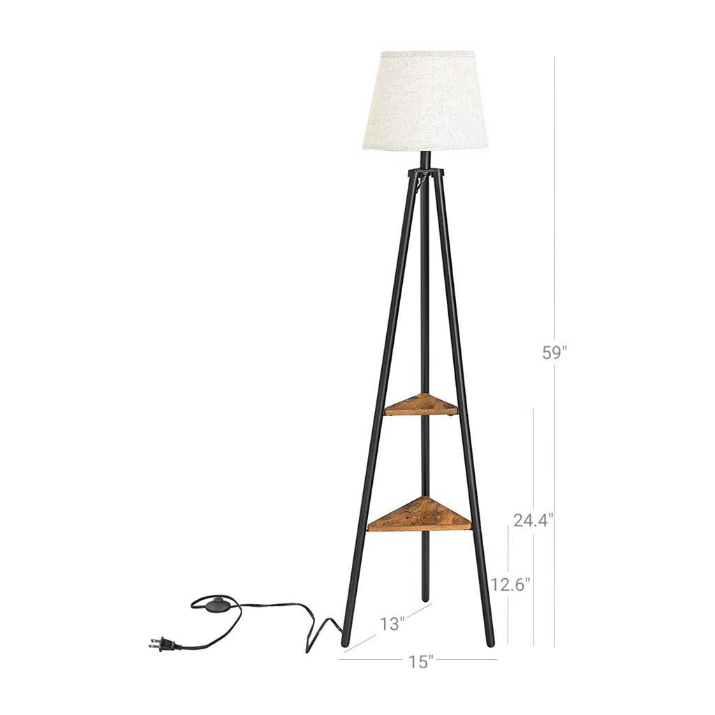 Floor Lamp with Shelves