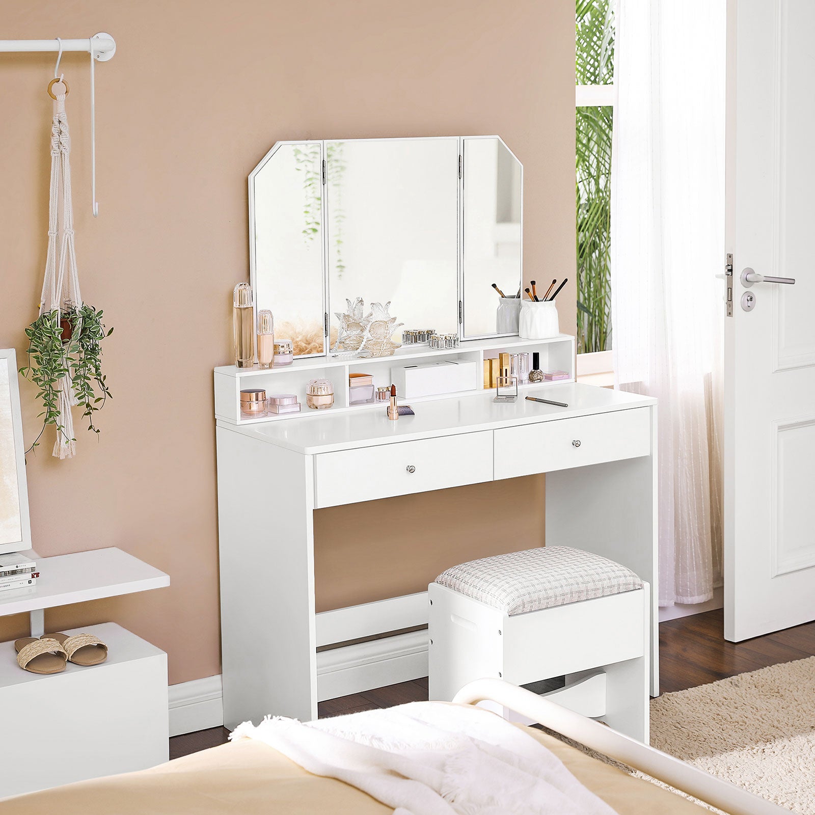 Foldable Mirror Vanity Set