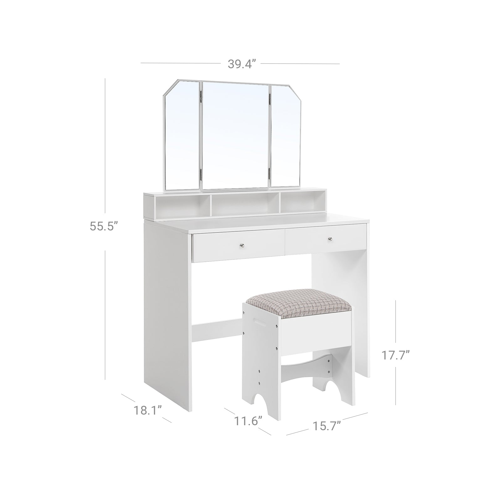 Foldable Mirror Vanity Set