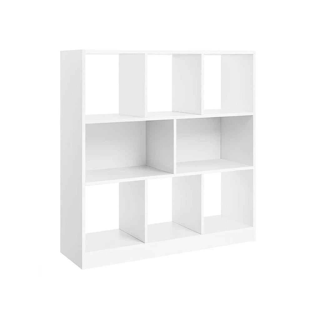 Wooden Bookcase with Open Shelves