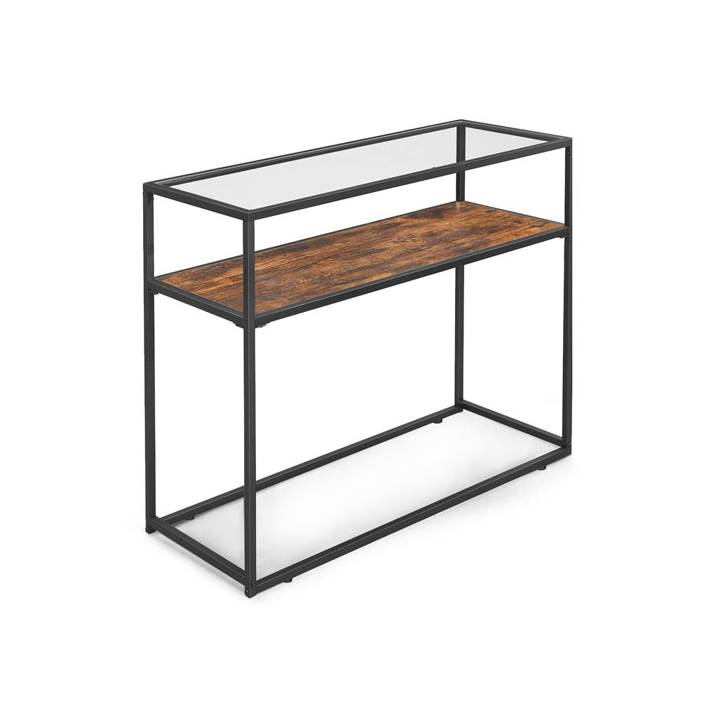 Console Table with Tempered Glass Top