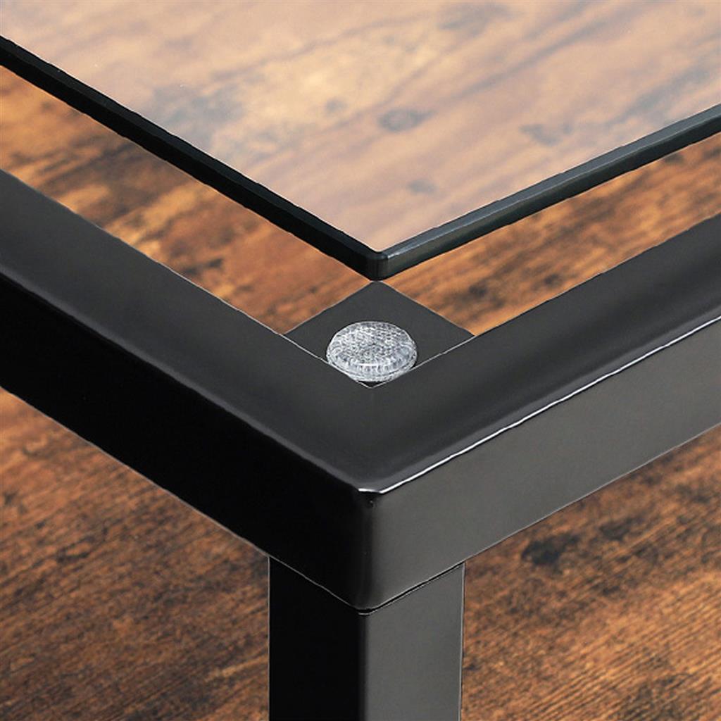 Console Table with Tempered Glass Top