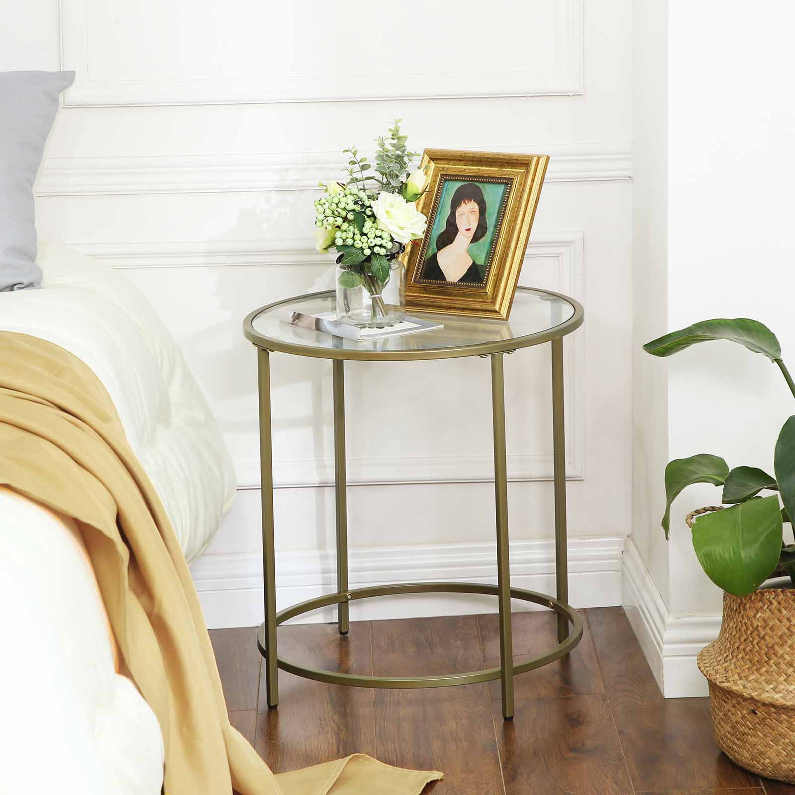 Golden Metal Side Table