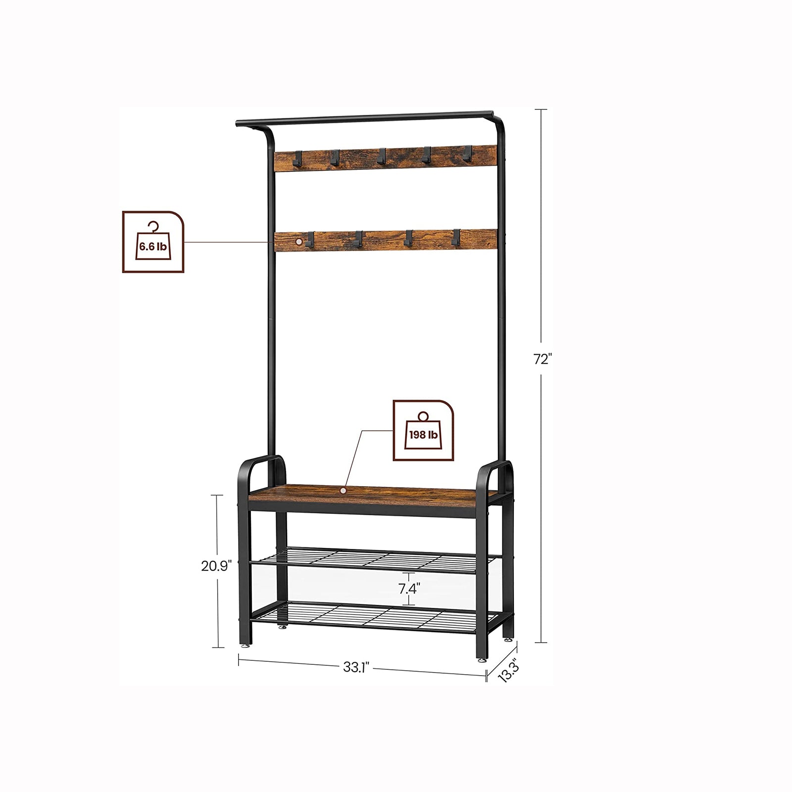 VASAGLE Coat Rack