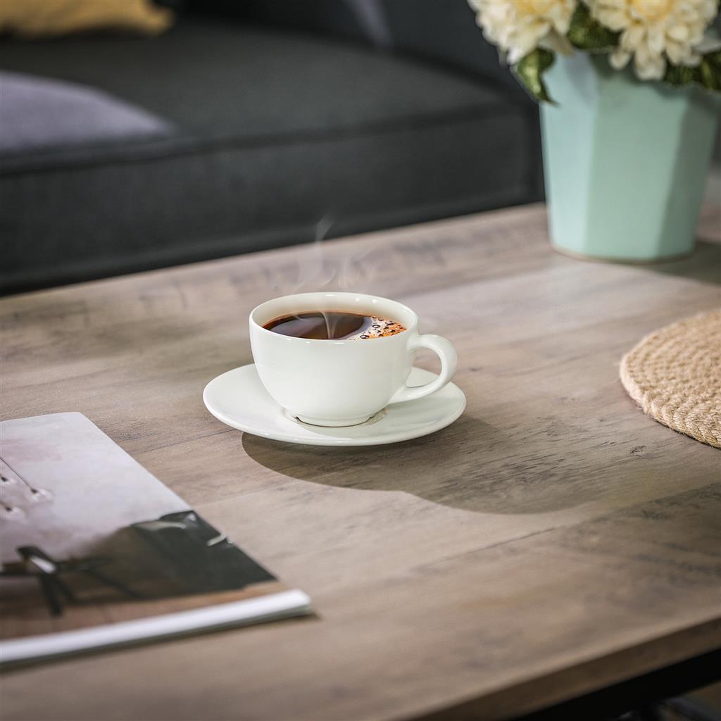 Gray Coffee Table with Shelf