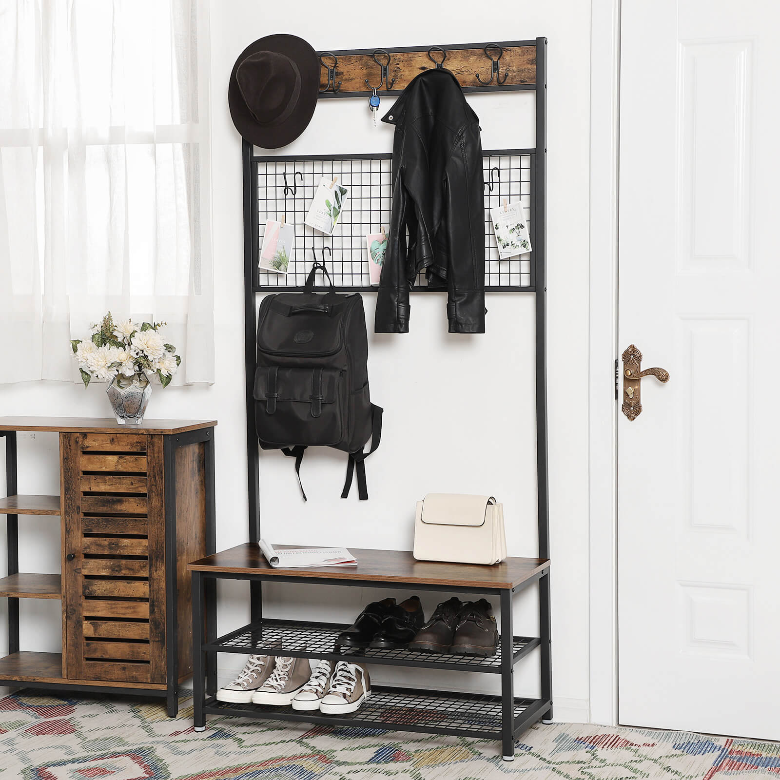 Industrial Shoe Rack Bench