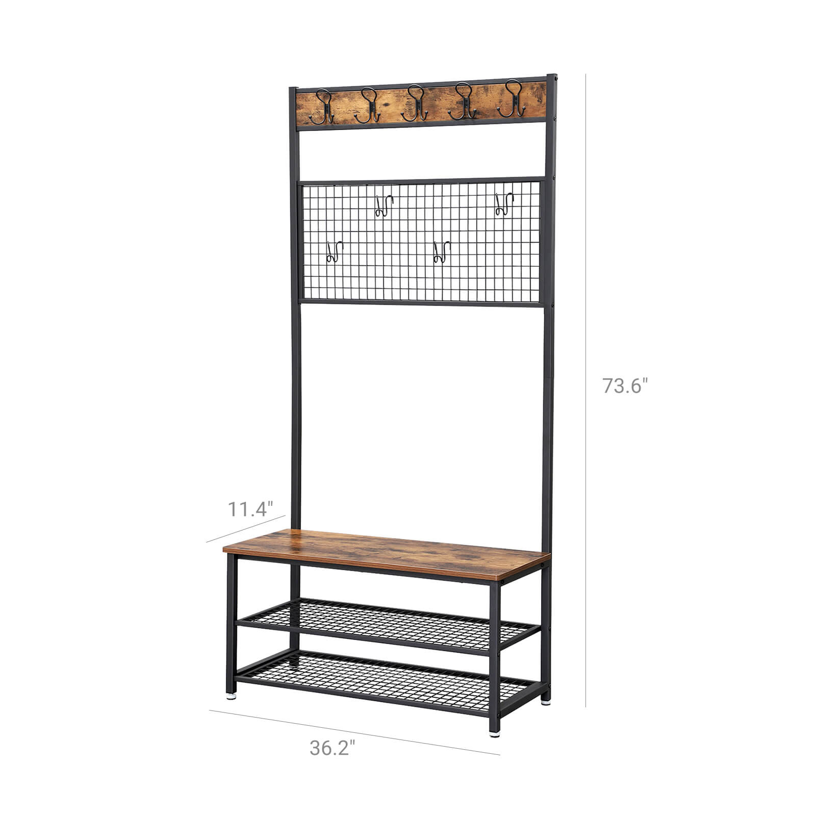 Industrial Shoe Rack Bench