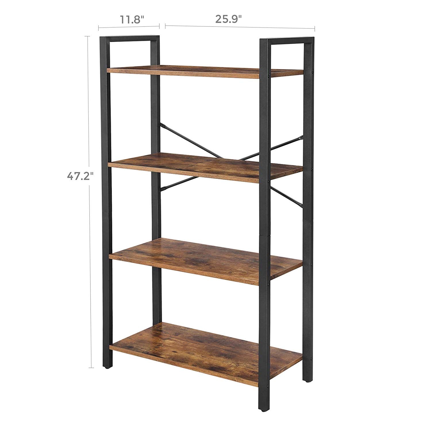 Living Room Standing 4-Tier Bookcase