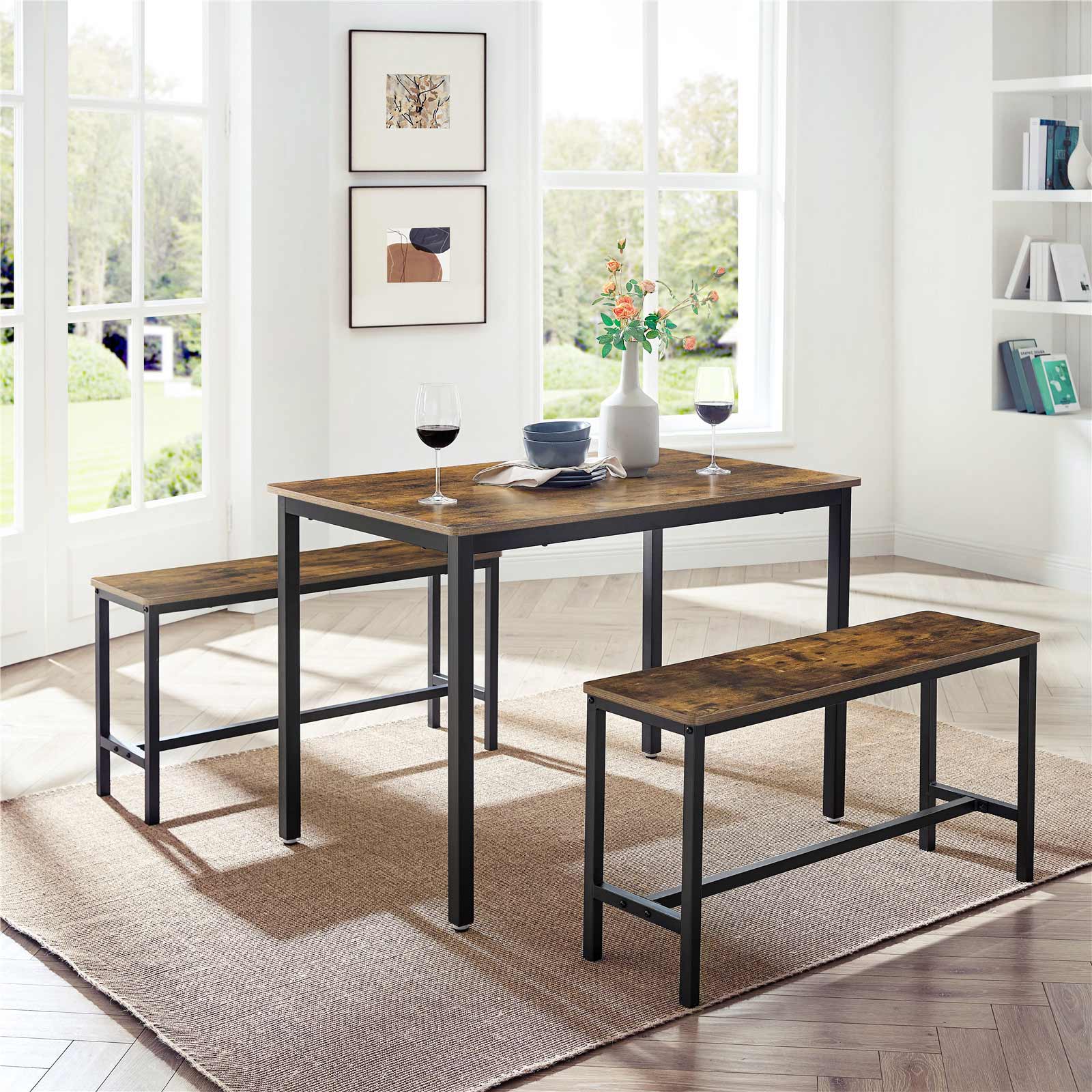 Dining Table with 2 Benches