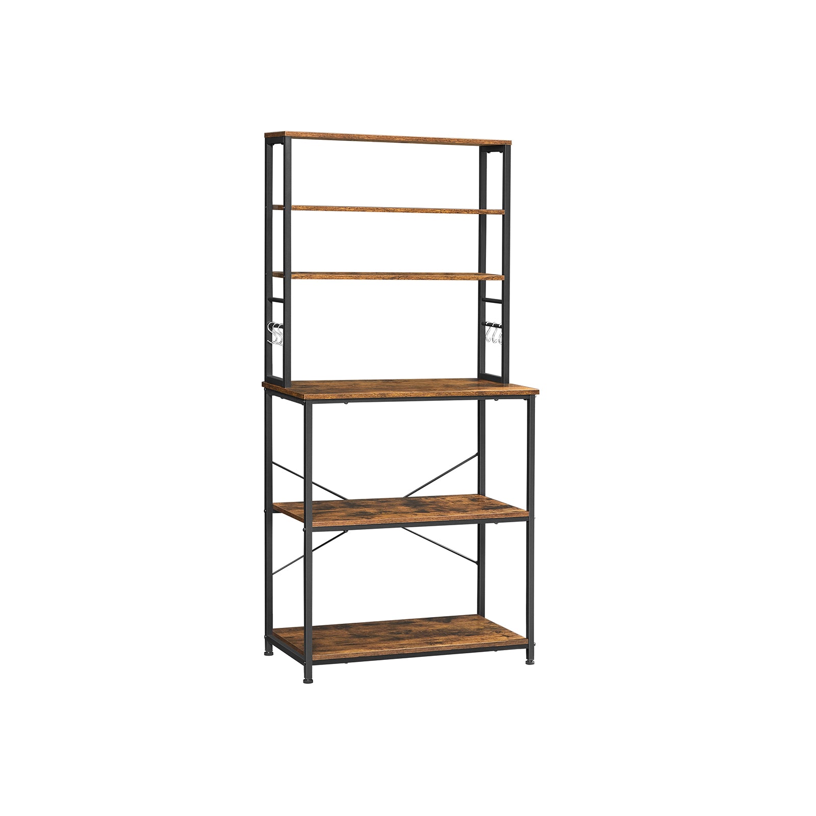 Baker's Rack Rustic Brown and Black