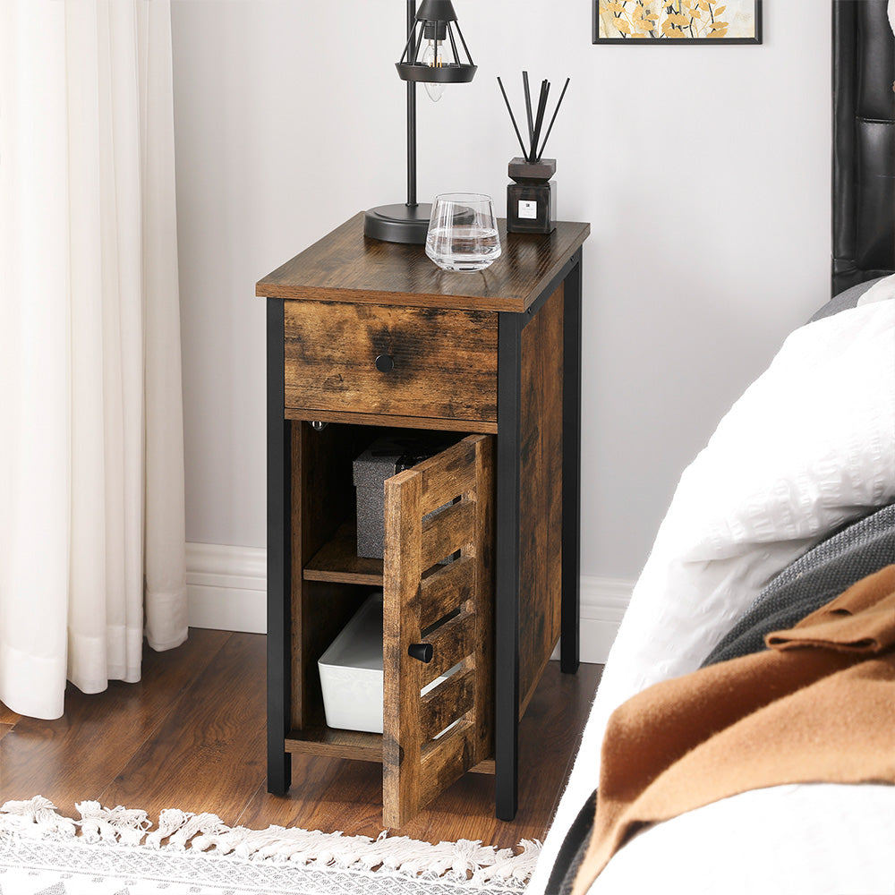 Narrow Nightstand with Drawer