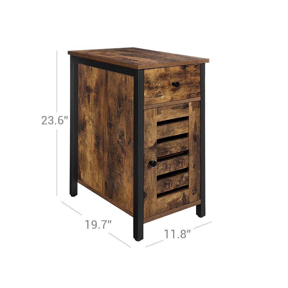 Narrow Nightstand with Drawer