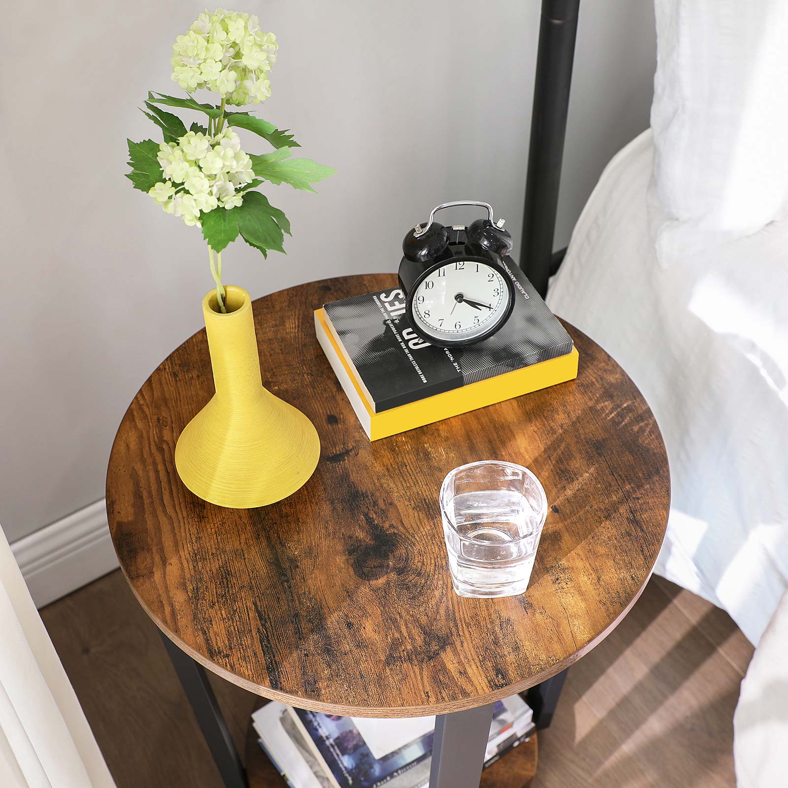 Round Industrial Side Table