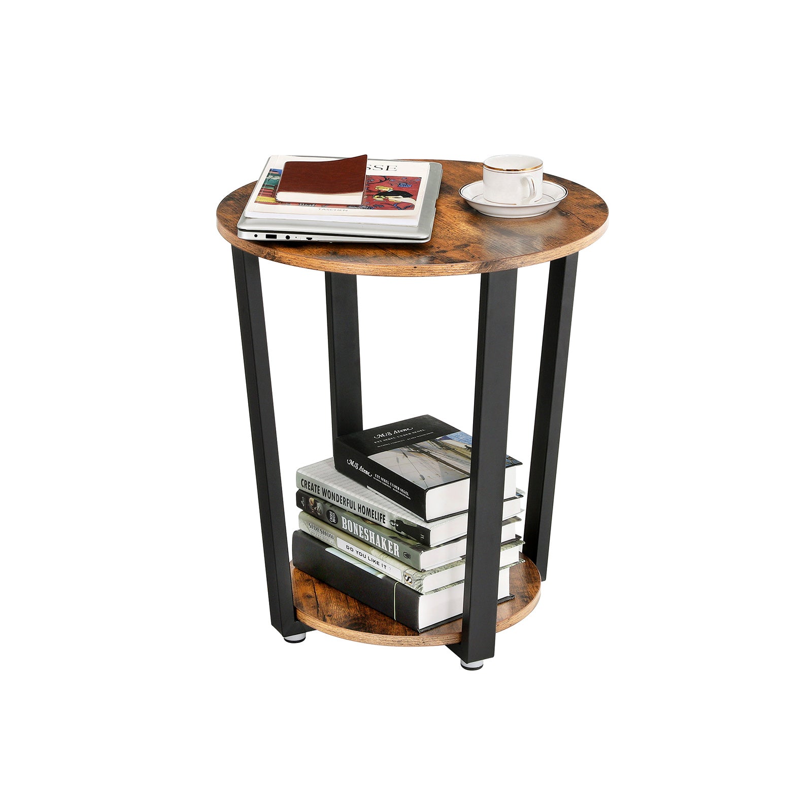 Round Industrial Side Table