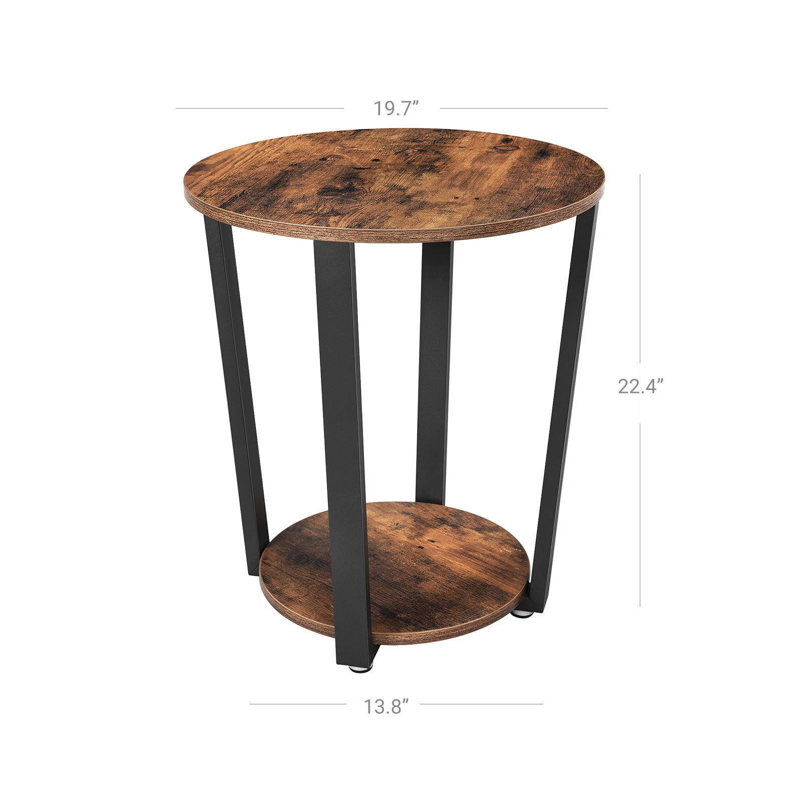 Round Industrial Side Table