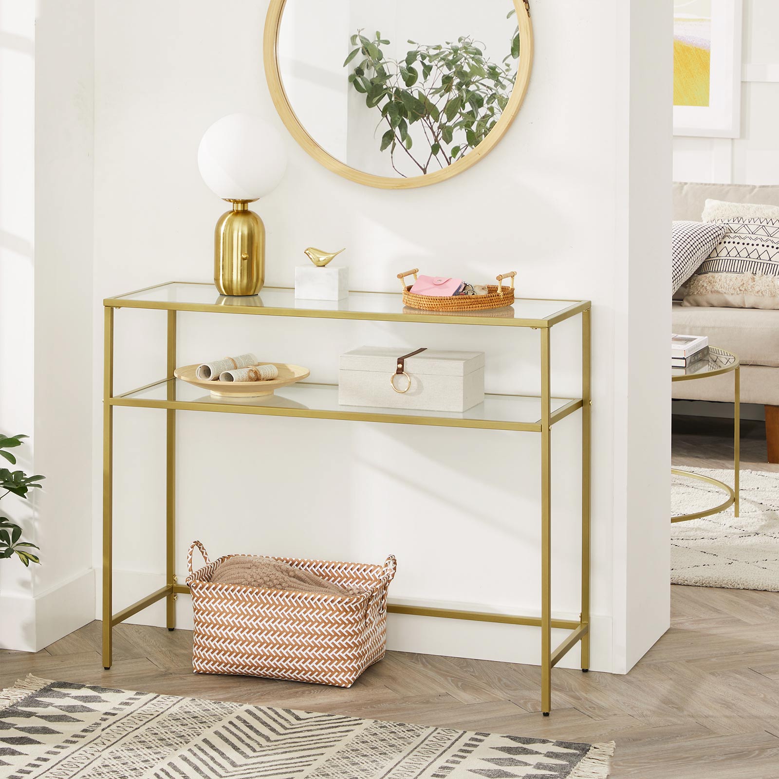 Console Table Gold Color