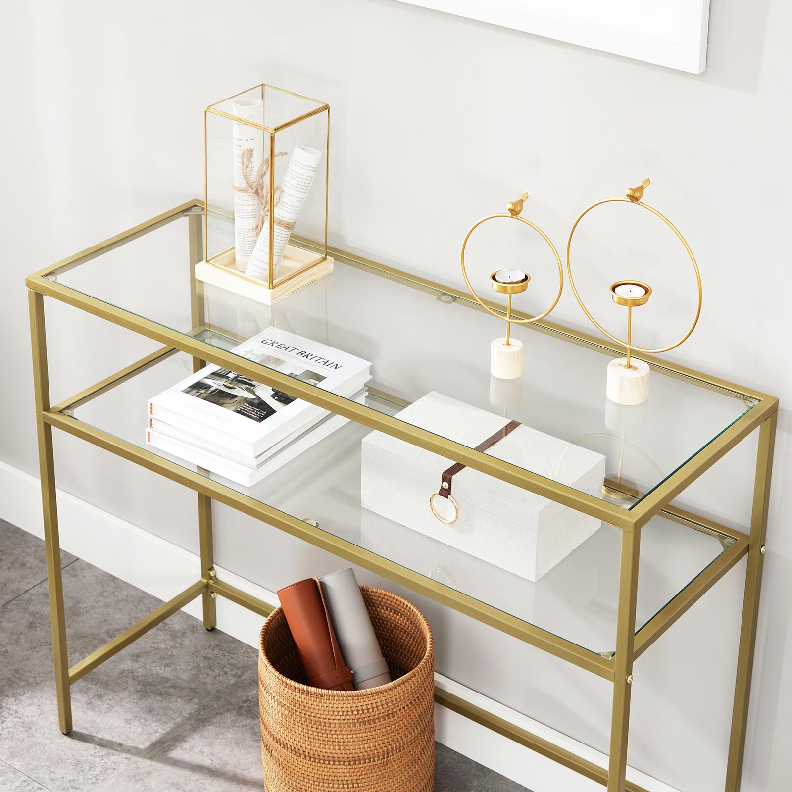 Console Table Gold Color