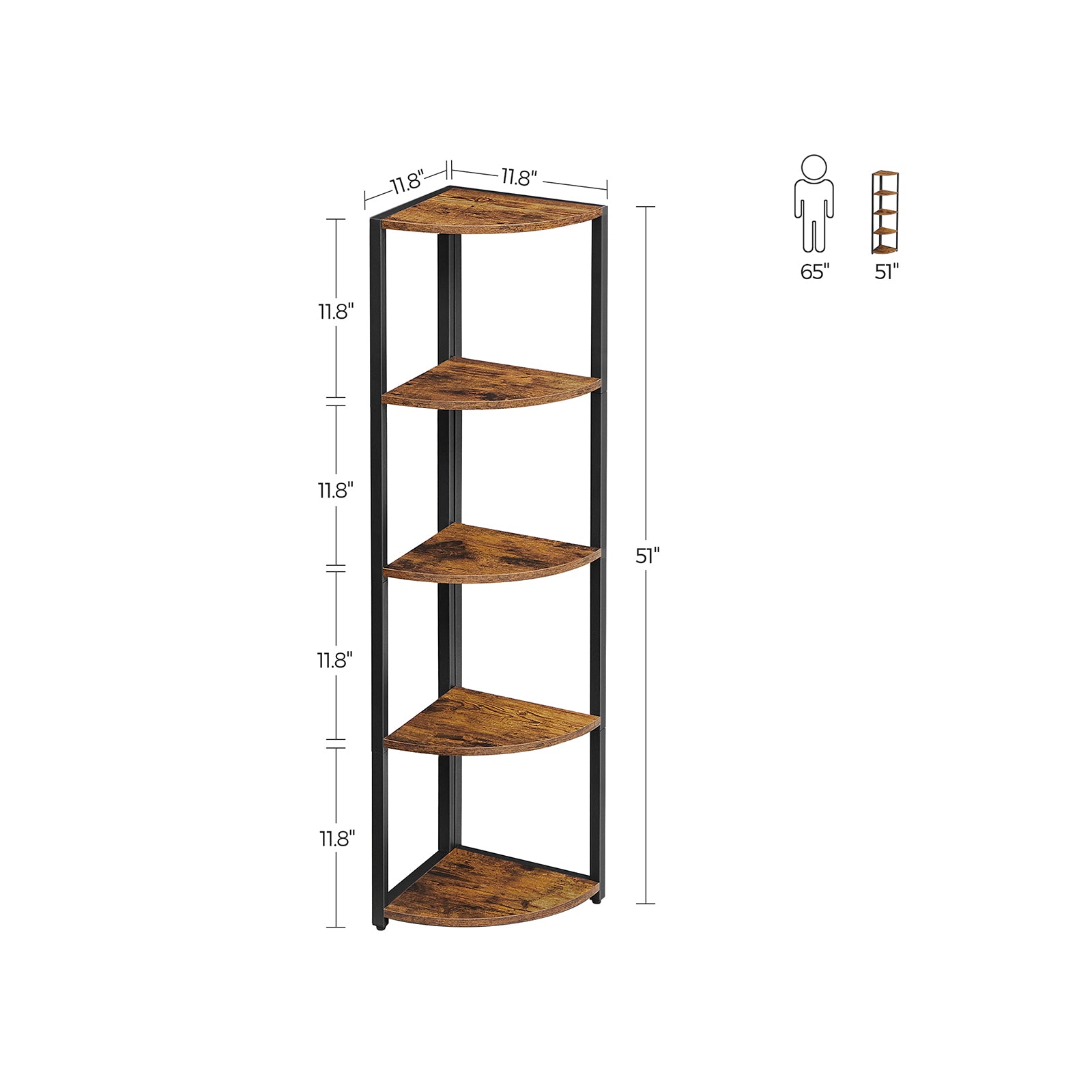 Corner Bookshelf Small Bookcase