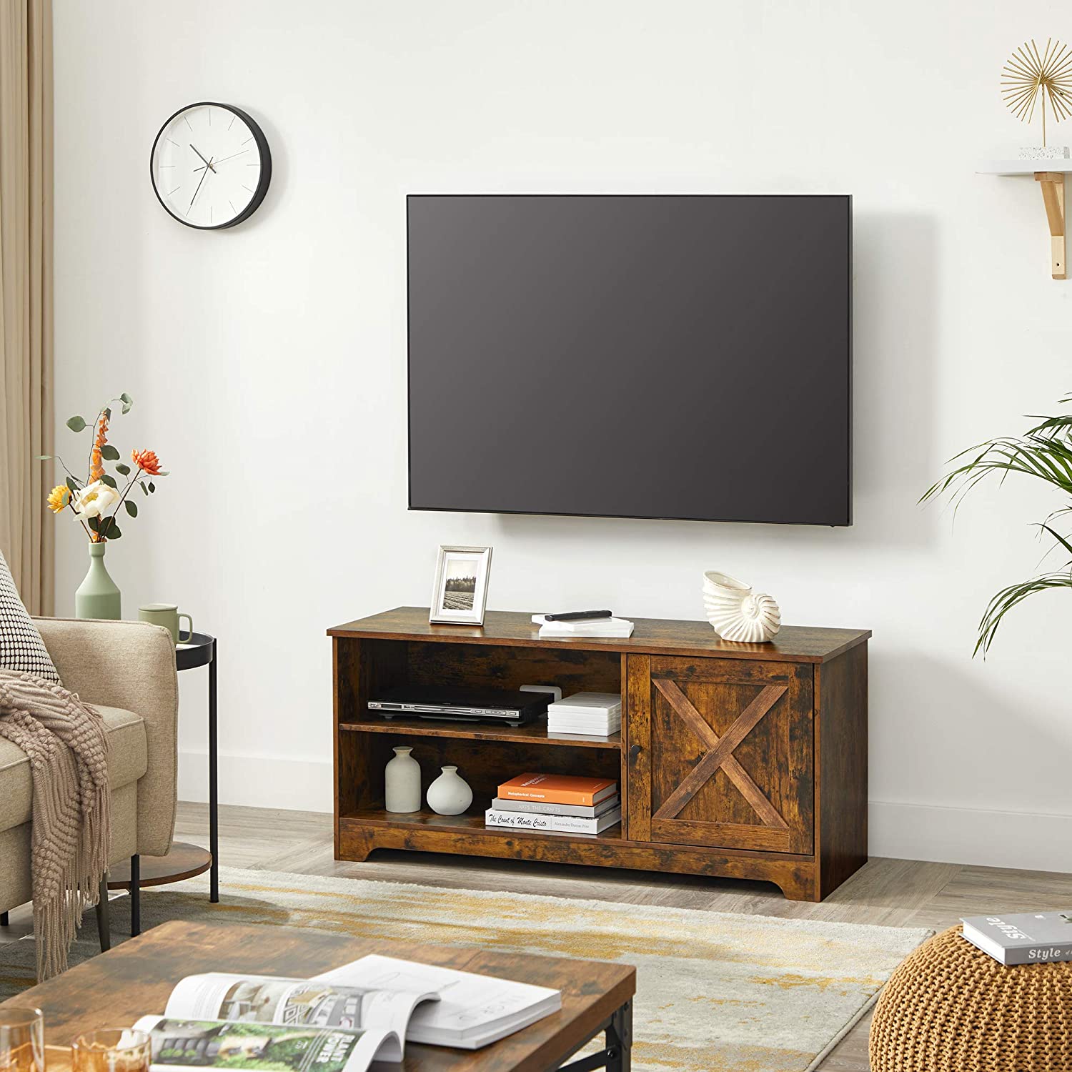 TV Stand with Barn Door