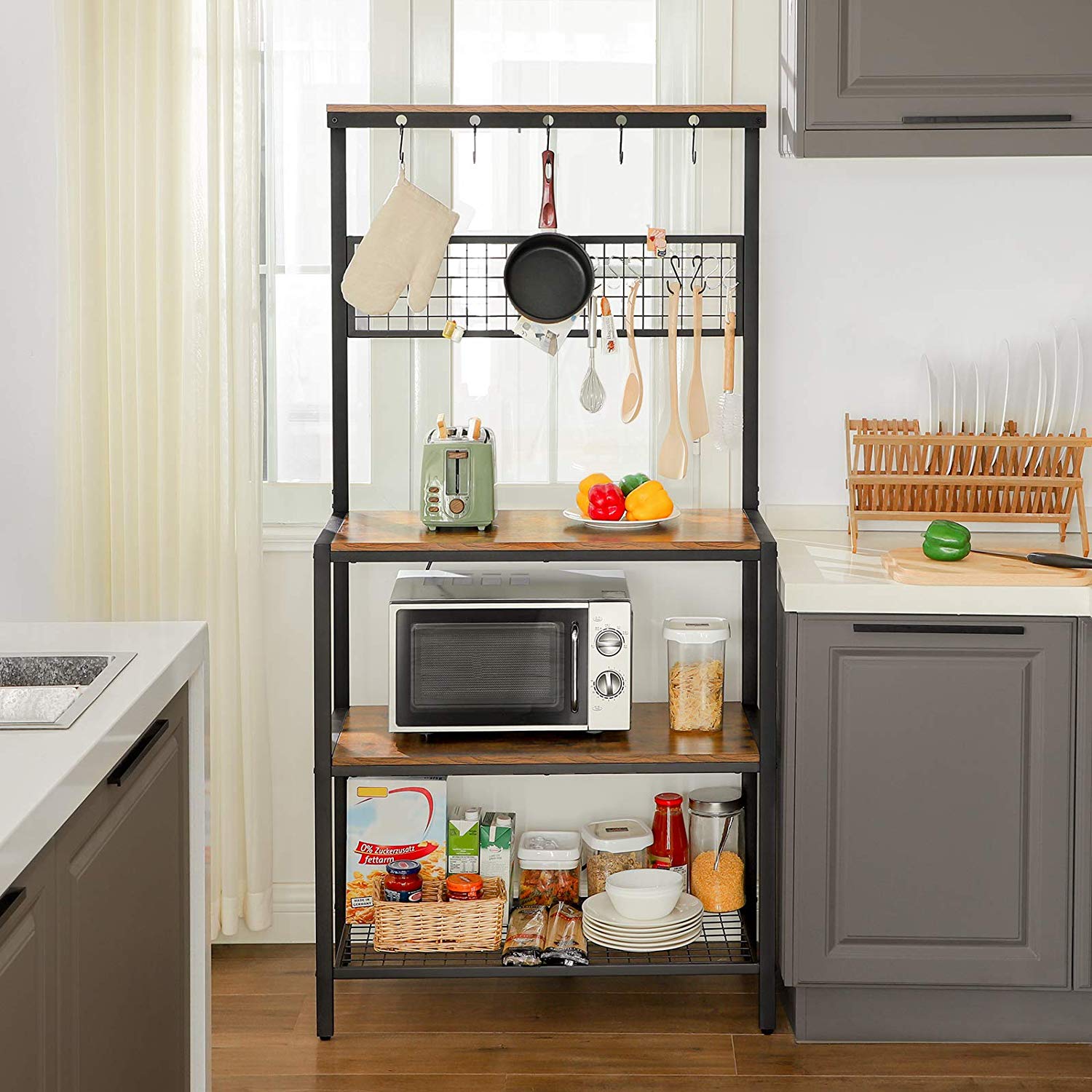 Mesh Panel Kitchen Rack